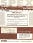 1960 Spectrographic Standards & Supplies Catalog